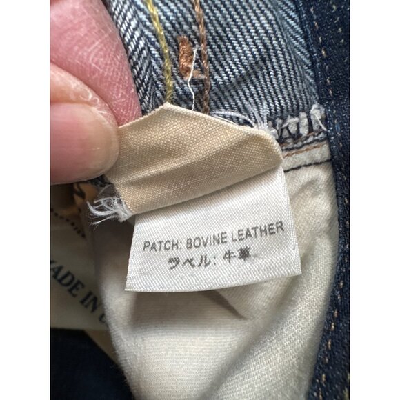 Levis Made & Crafted Mens Ruler Straight Jeans W29 Bovine Leather Patch Button F - Picture 6 of 14